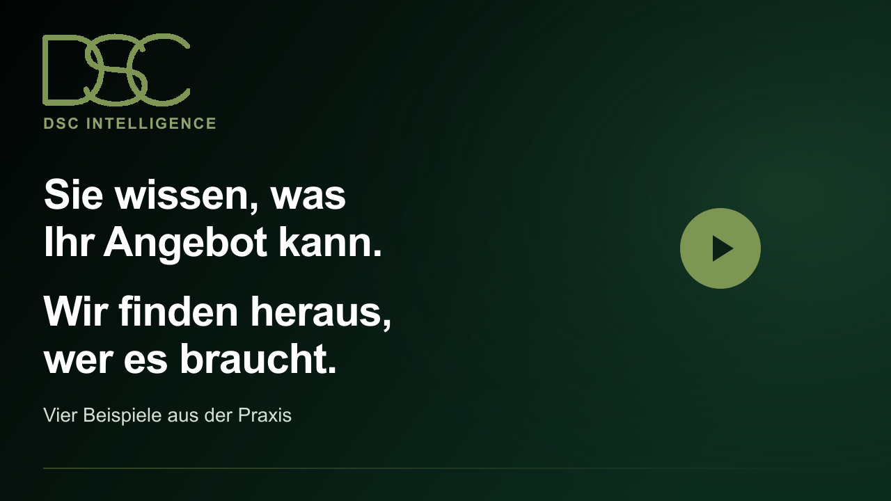 Sie wissen, was Ihr Angebot kann. Wir finden heraus, wer es braucht.